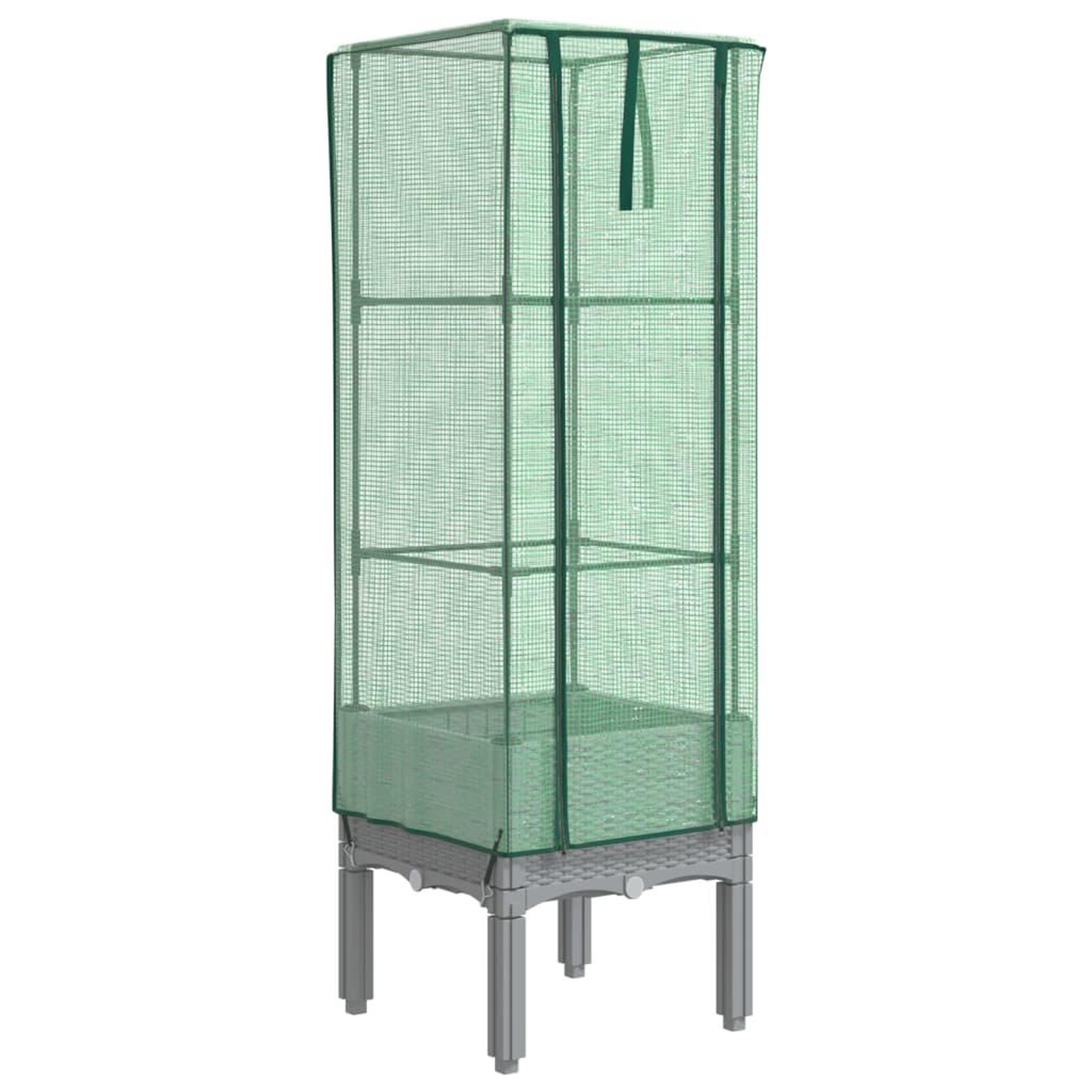 Voir la diapositive 2 : VIDAXL Jardiniere surelevee avec housse aspect rotin 40x40x140 cm