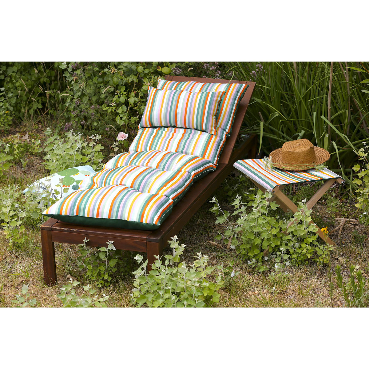 Coussin pour bain de soleil flocons MANON