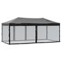 Voir la diapositive 5 : VIDAXL Tente de reception pliable avec parois Noir 3x6 m