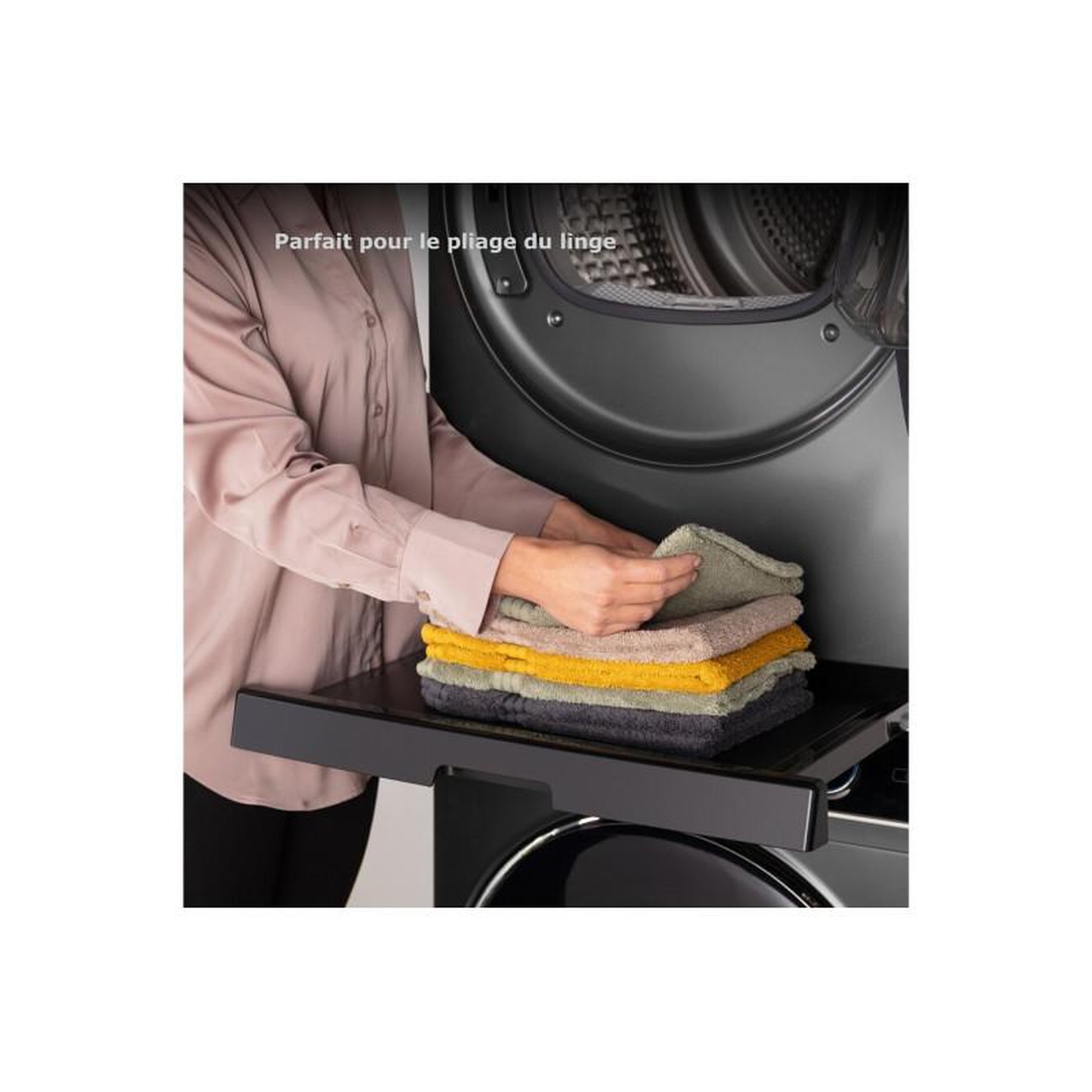 Voir la diapositive 6 : HAIER Accessoire pour sèche linge Haier HASTKU10FB Kit de superposition noir