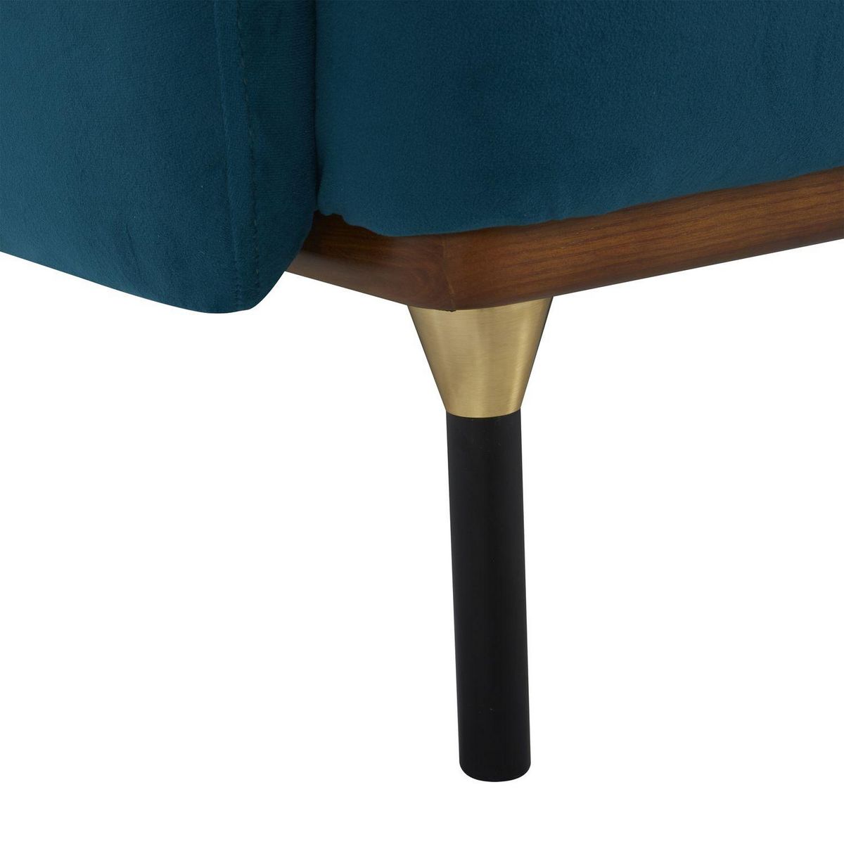 ATMOSPHERA Canapé en velours Isée 2 places - Bleu nuit