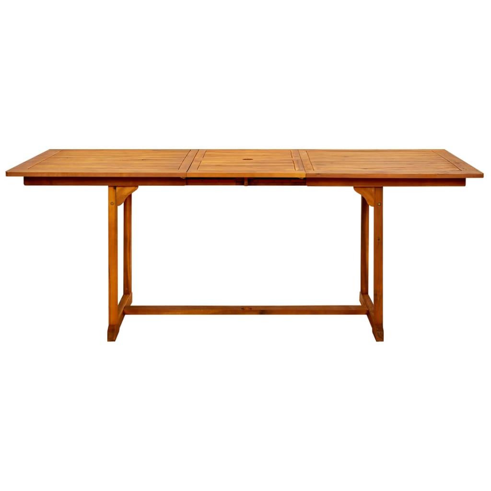 Voir la diapositive 5 : VIDAXL Table a dîner de jardin (150-200)x100x75cm Bois d'acacia massif