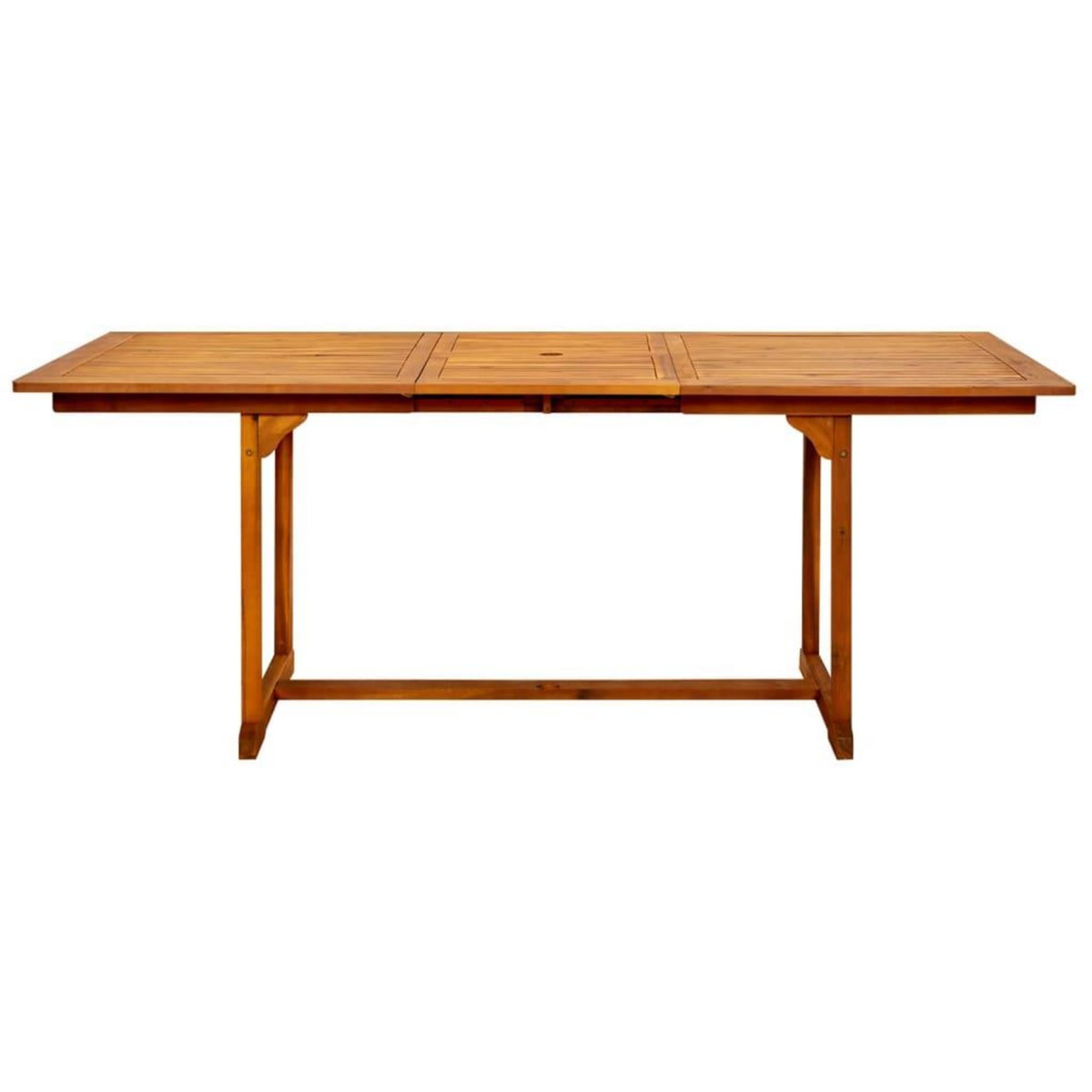 VIDAXL Table a dîner de jardin (150-200)x100x75cm Bois d'acacia massif