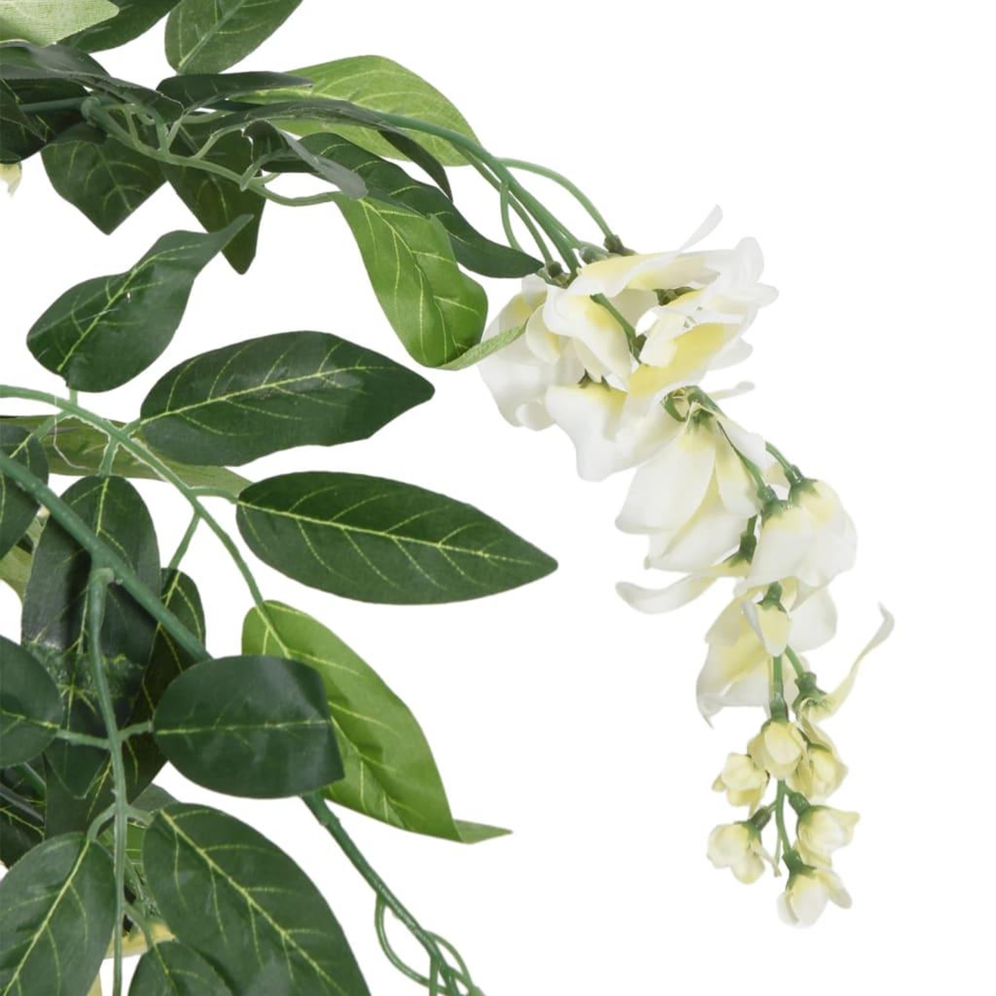 Voir la diapositive 3 : VIDAXL Glycine artificielle 1470 feuilles 200 cm vert et blanc