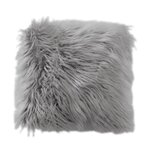 Paris Prix Coussin Déco Effet Fourrure  Epicéa  45x45cm Gris Clair