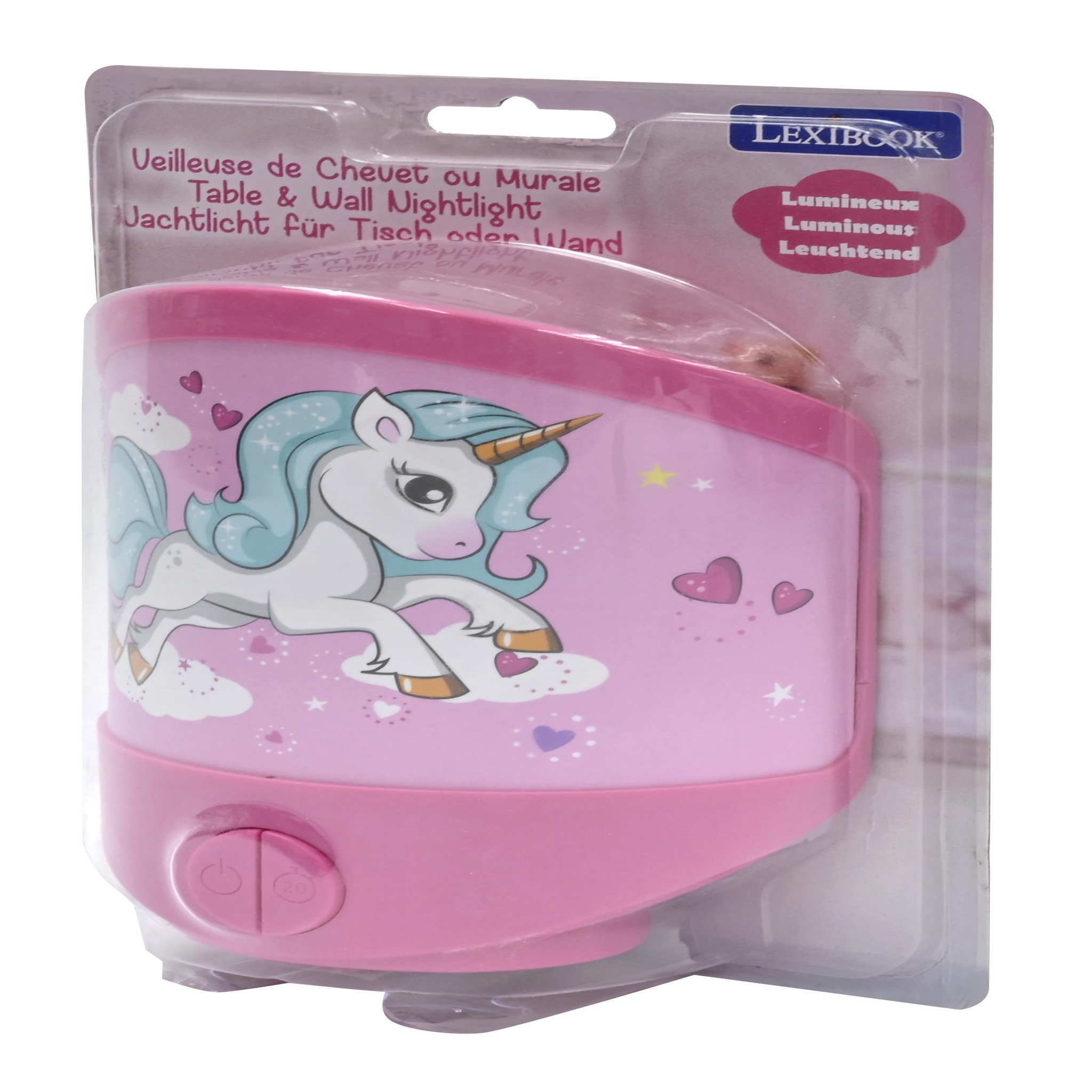 Voir la diapositive 3 : Lexibook Veilleuse de chevet ou murale Licorne