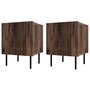 Voir la diapositive 1 : BEST MOBILIER Franco - lot de 2 tables de chevet - effet bois - 45 cm