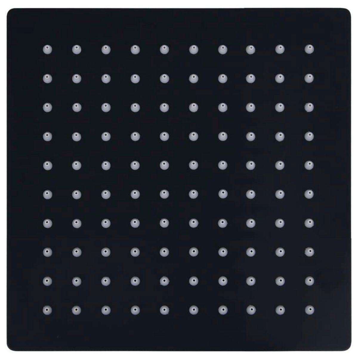 VIDAXL Pomme de douche pluie Acier inoxydable 20x20 cm Carree Noir