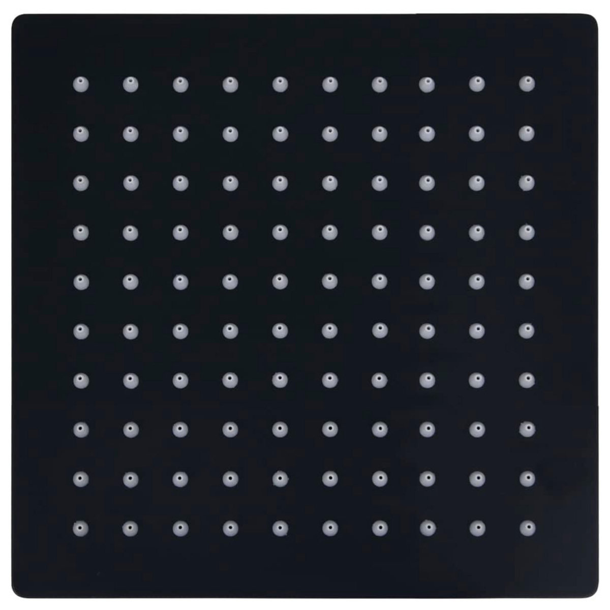 VIDAXL Pomme de douche pluie Acier inoxydable 20x20 cm Carree Noir