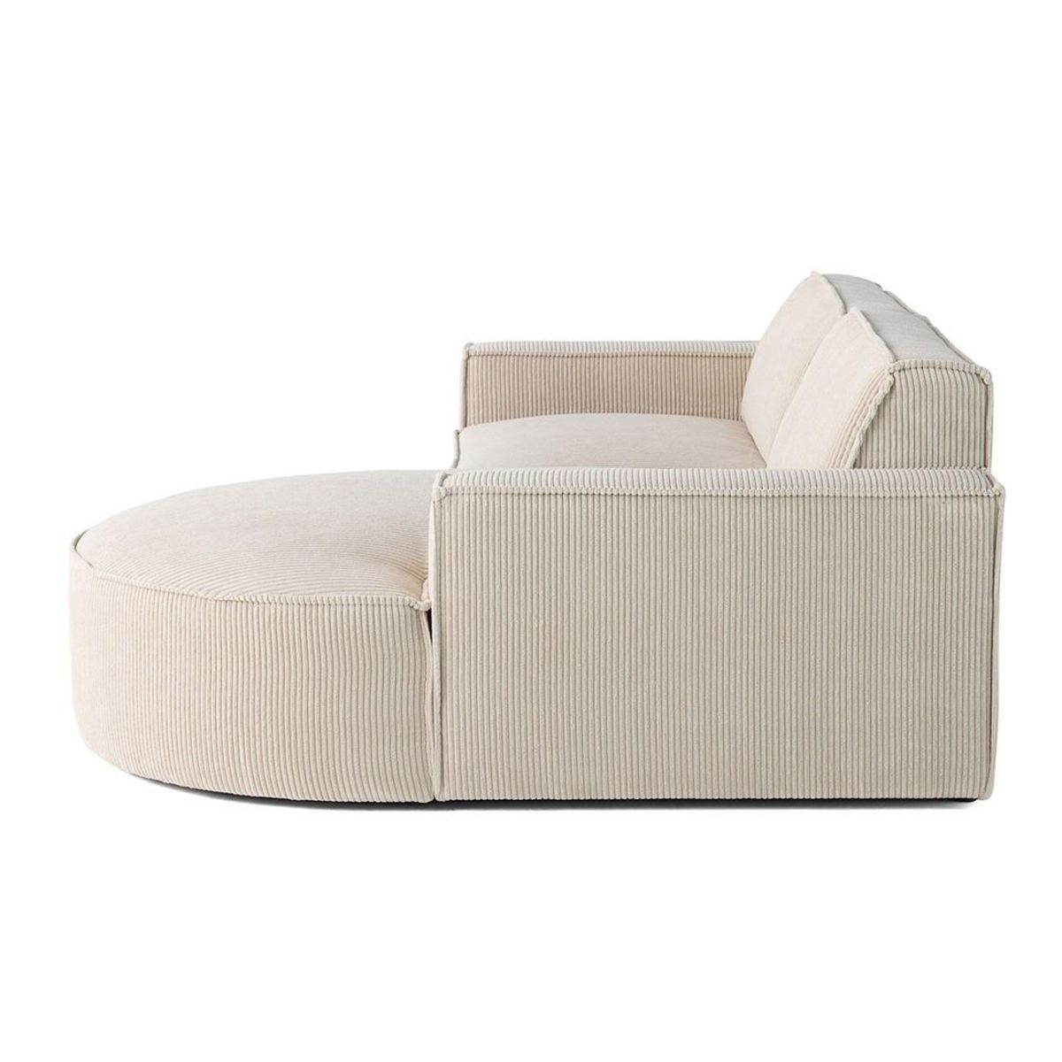 LISA DESIGN Spiaggia - canapé d'angle droit - 4 places - en velours côtelé