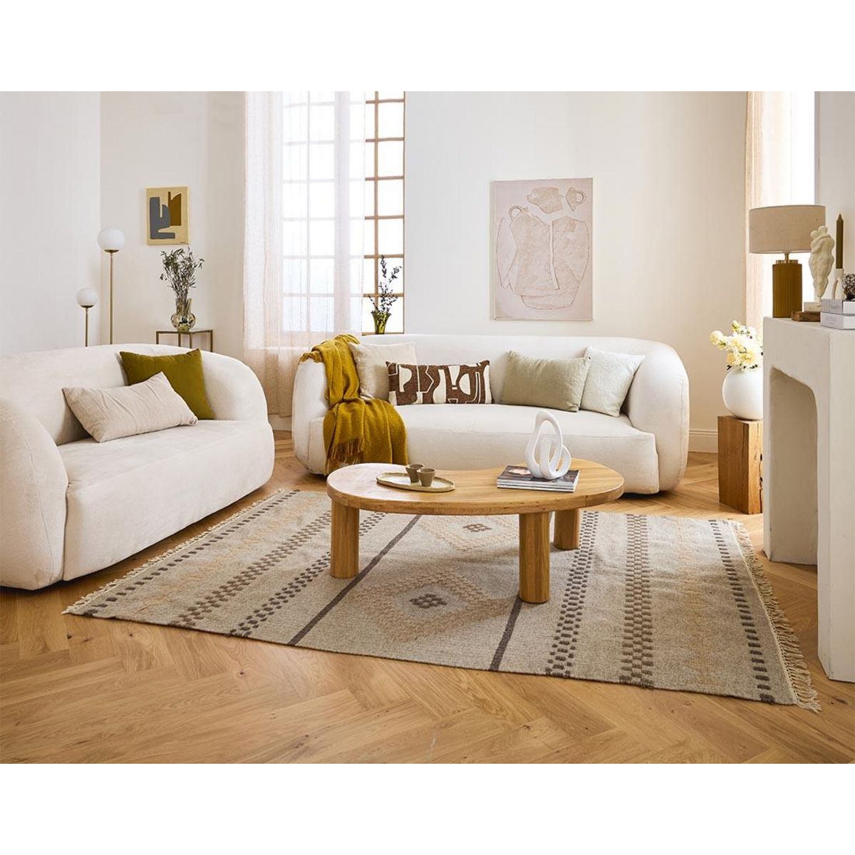 LISA DESIGN Ernee - canapé 2 places - en velours