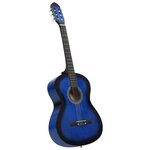 VIDAXL Guitare classique pour débutants Bleu 4 4 39 Tilleul