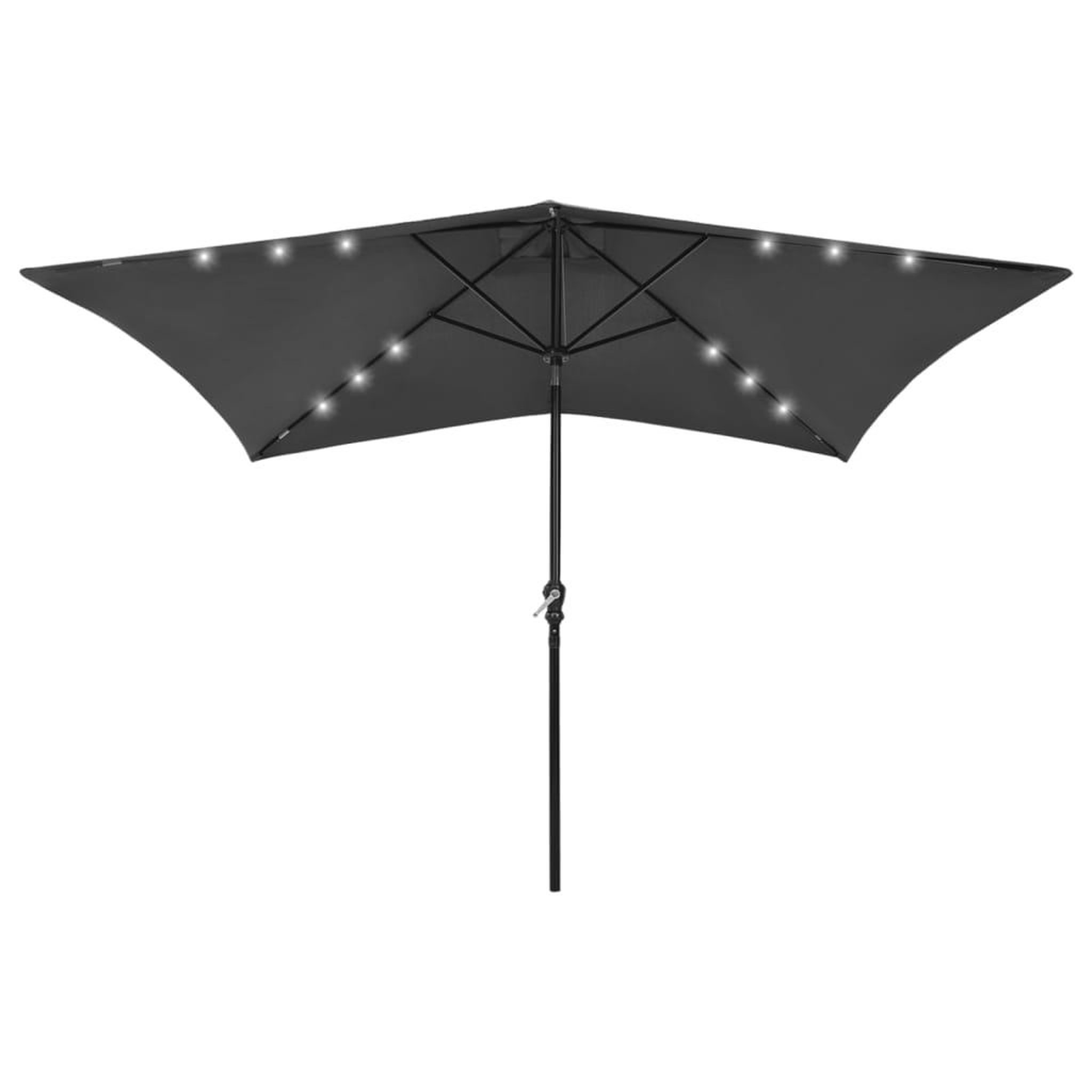 Voir la diapositive 1 : VIDAXL Parasol de jardin avec LED et mat en acier anthracite 2x3 m
