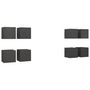 Voir la diapositive 2 : VIDAXL Meubles TV muraux 8 pcs Gris 30,5x30x30 cm