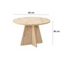 Voir la diapositive 3 : TOILINUX Table basse ronde effet travertin VALENCE - Beige