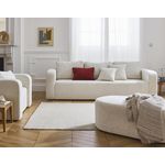 BEST MOBILIER Miro - canapé droit 3 places - convertible avec coffre - en velours texturé. Coloris disponibles : Gris, Vert, Orange, Violet, Bleu, Beige