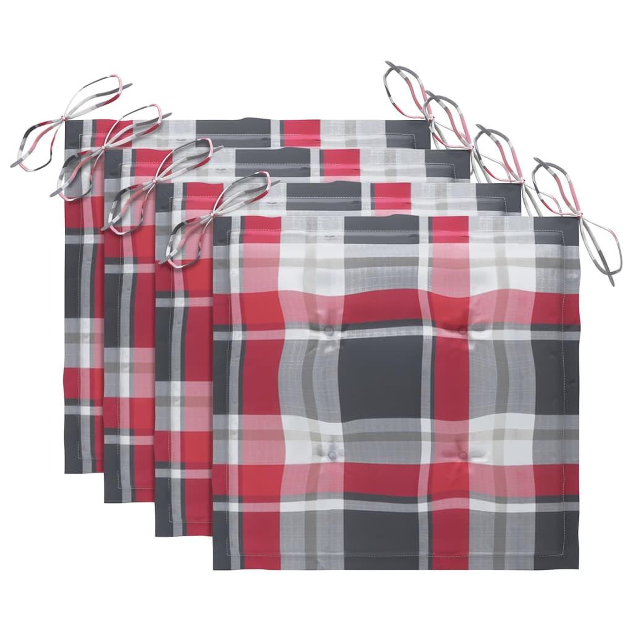 Voir la diapositive 4 : VIDAXL Chaises a manger d'exterieur lot de 4 et coussins Acacia massif