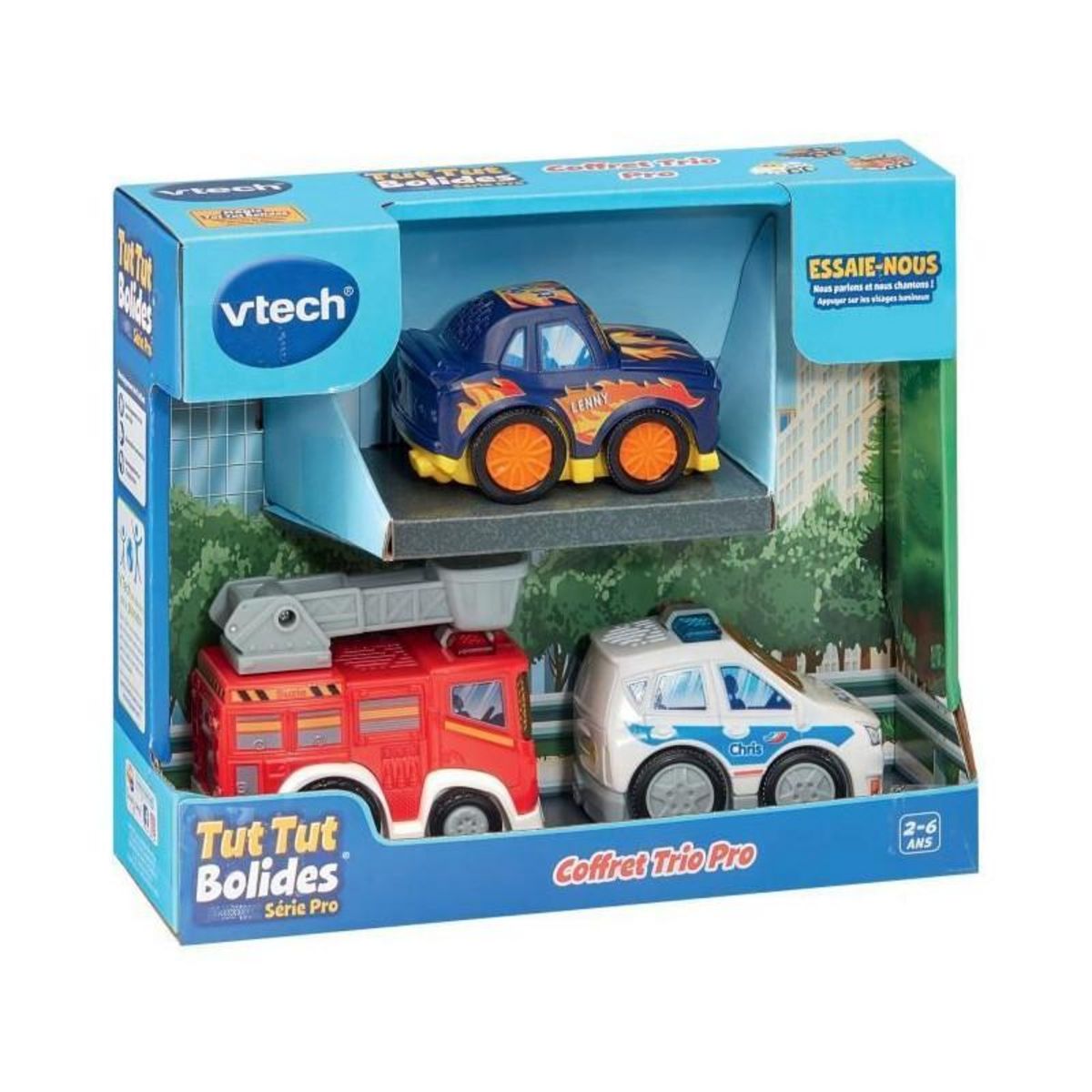 VTECH TUT TUT BOLIDES - VÉHICULES SÉRIE PRO - COFFRET TRIO