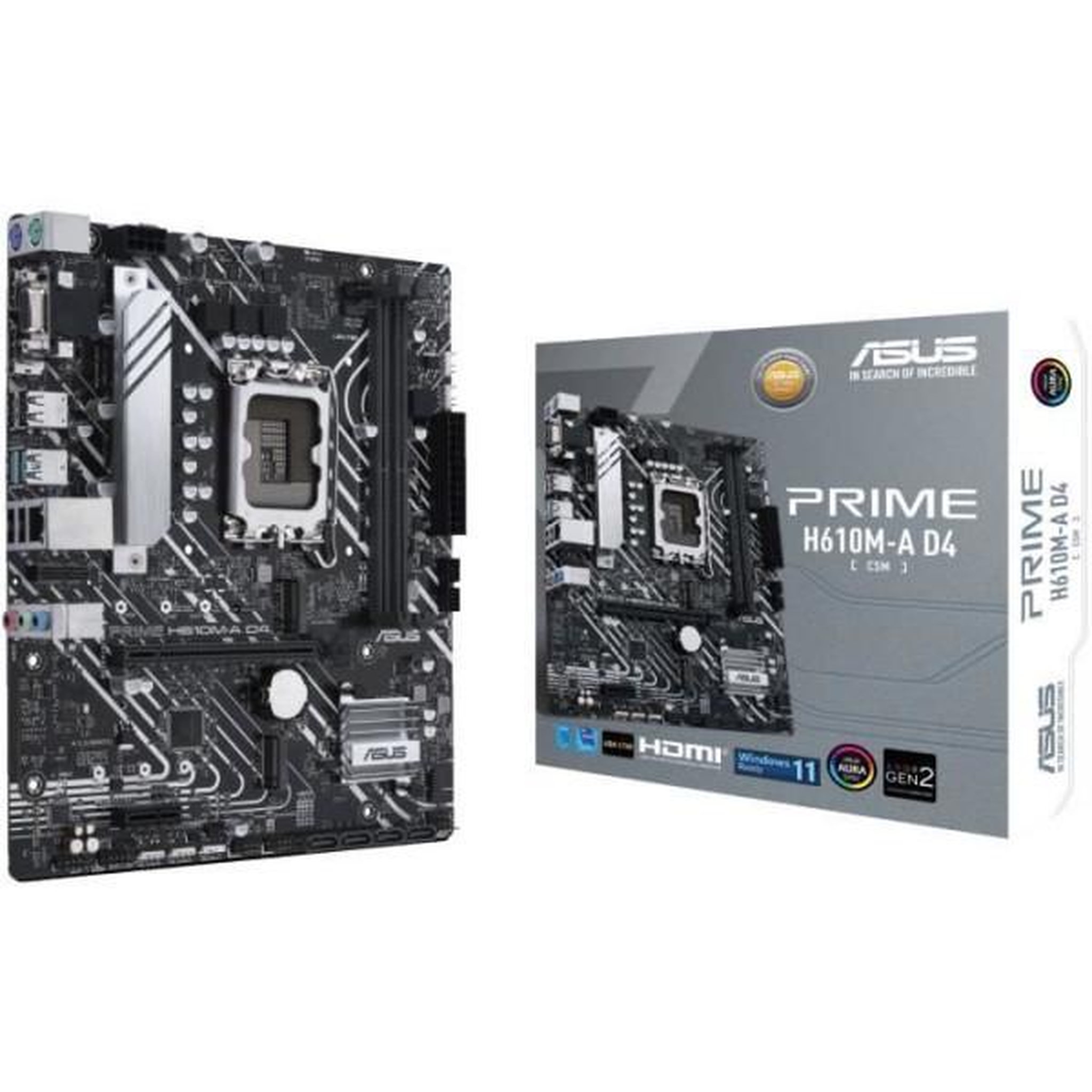 ASUS Carte mere - ASUS - PRIME H610M-A D4-CSM - LGA 1700 - DDR4 - micro ATX