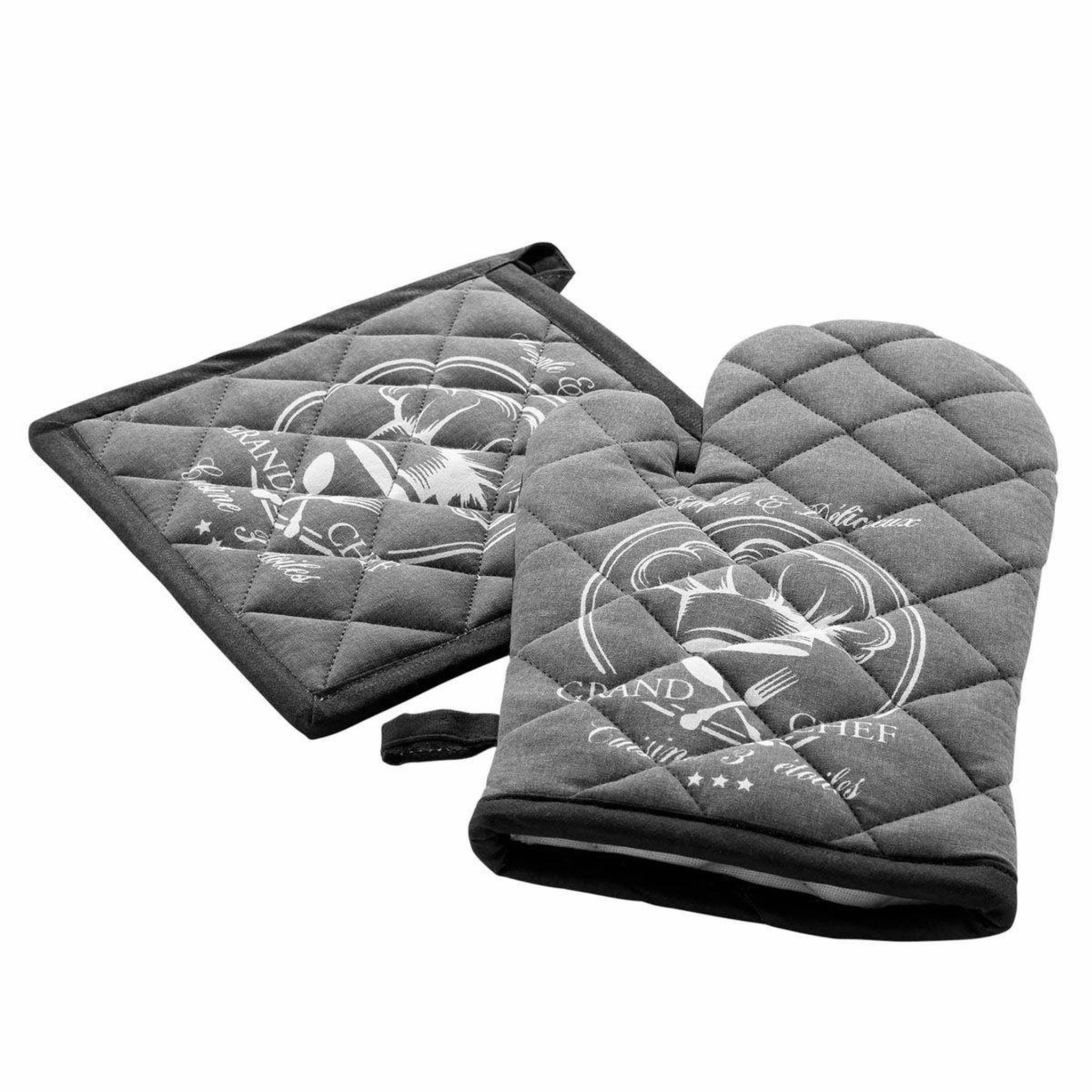 Douceur d'Intérieur Gant & Manique  Grand Chef  28cm Gris