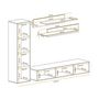 Voir la diapositive 6 : Paris Prix Meuble TV Mural Design  Fly III  210cm Blanc