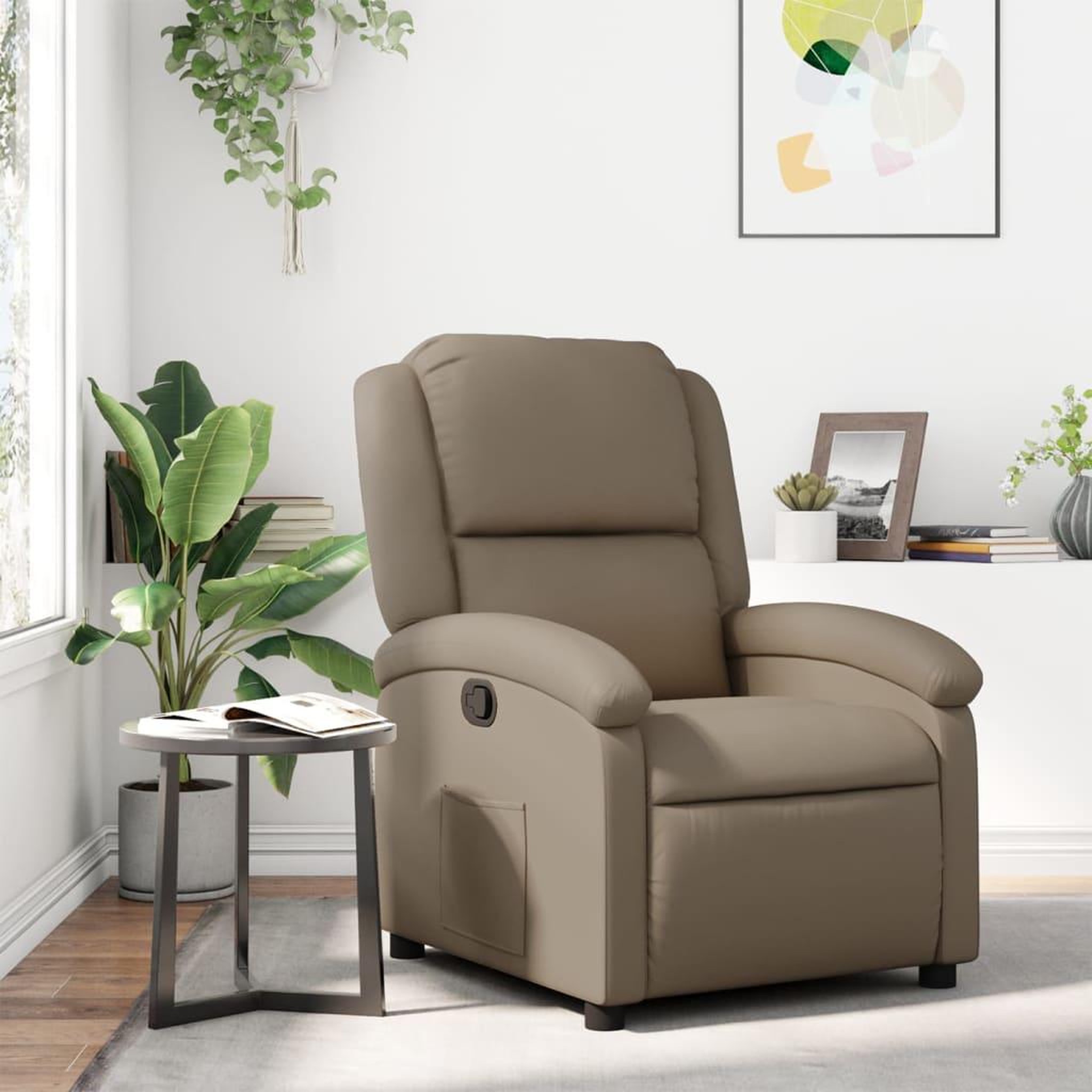 VIDAXL Fauteuil inclinable Cappuccino Similicuir