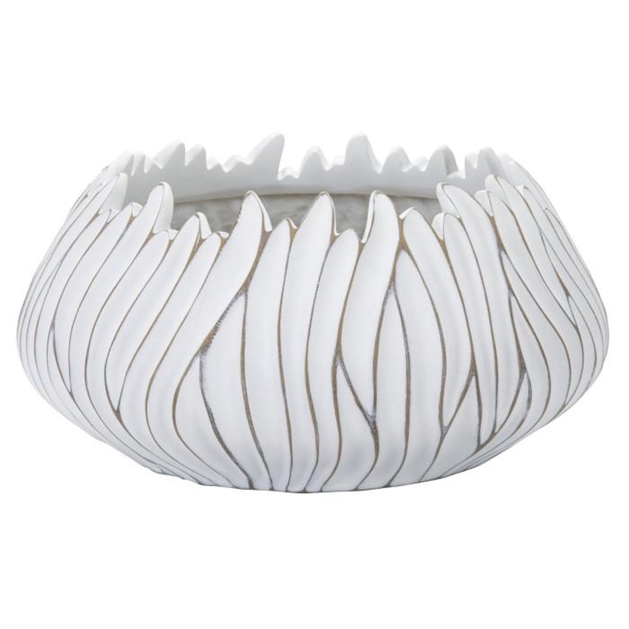 Paris Prix Cache-Pot Design en Relief  Honduras  40cm Blanc