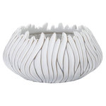 Paris Prix Cache-Pot Design en Relief  Honduras  40cm Blanc