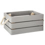 Voir la diapositive 2 : ATMOSPHERA Lot de 3 Caisses en Bois  Cagette  35cm Gris
