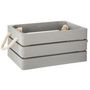 Voir la diapositive 2 : ATMOSPHERA Lot de 3 Caisses en Bois  Cagette  35cm Gris
