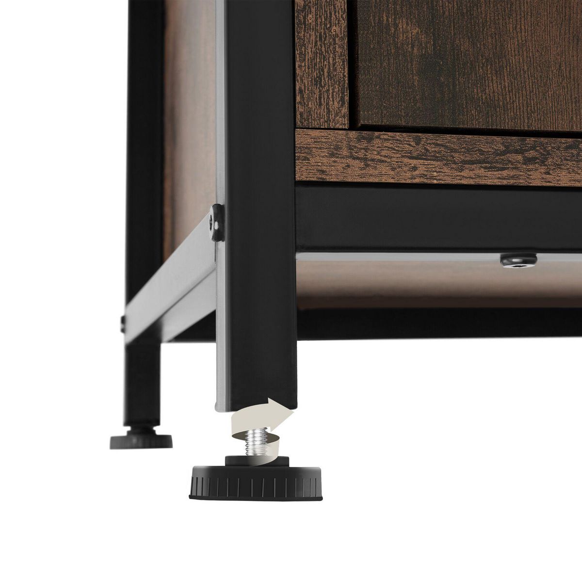 tectake Buffet style industriel Bois foncé industriel, rustique