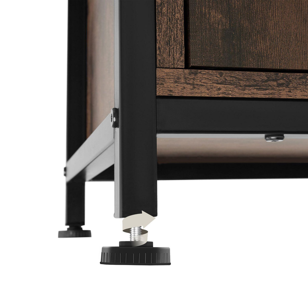 tectake Buffet style industriel Bois foncé industriel, rustique