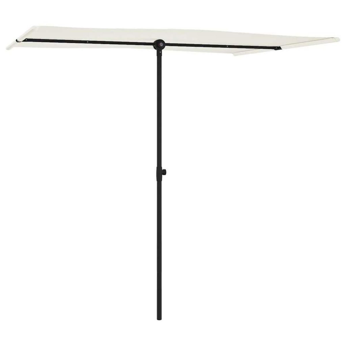 VIDAXL Parasol de jardin avec mat en aluminium 2x1,5 m Blanc sable