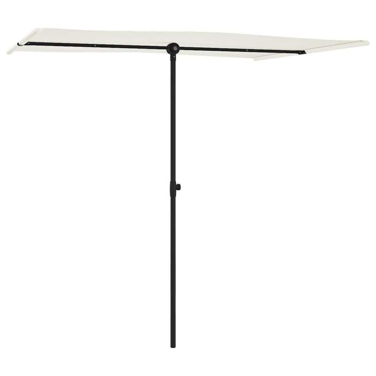 VIDAXL Parasol de jardin avec mat en aluminium 2x1,5 m Blanc sable