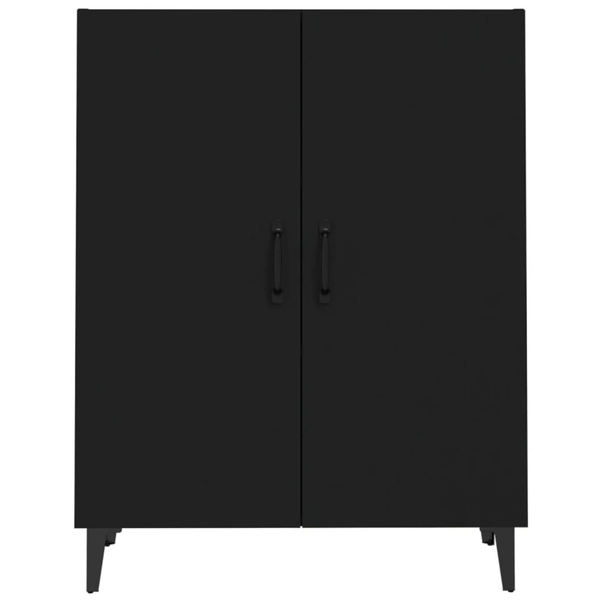 Voir la diapositive 3 : VIDAXL Buffet Noir 70x34x90 cm Bois d'ingenierie
