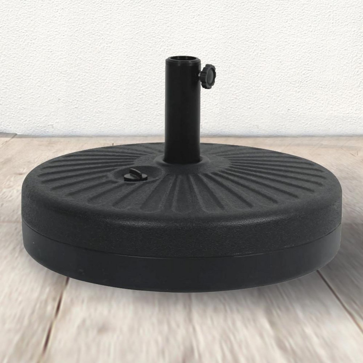 CONCEPT USINE Pied de parasol circulaire en plastique résistant noir PARASOL