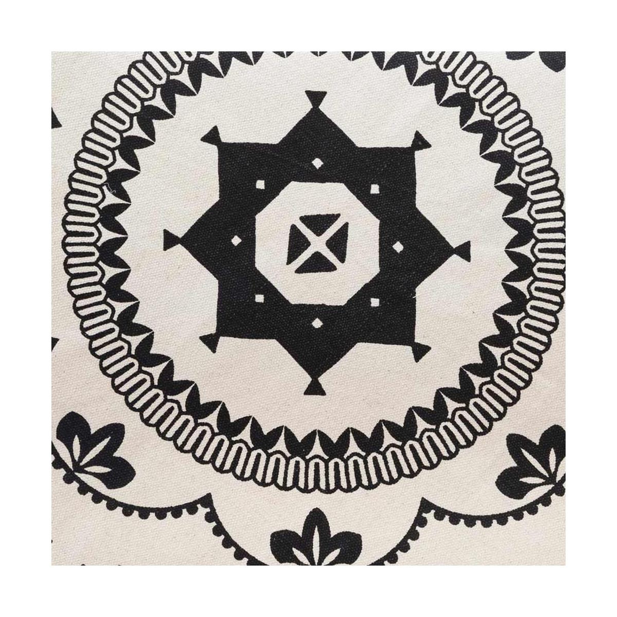 Voir la diapositive 4 : ATMOSPHERA Tapis rond déco  agadir  120cm noir & blanc