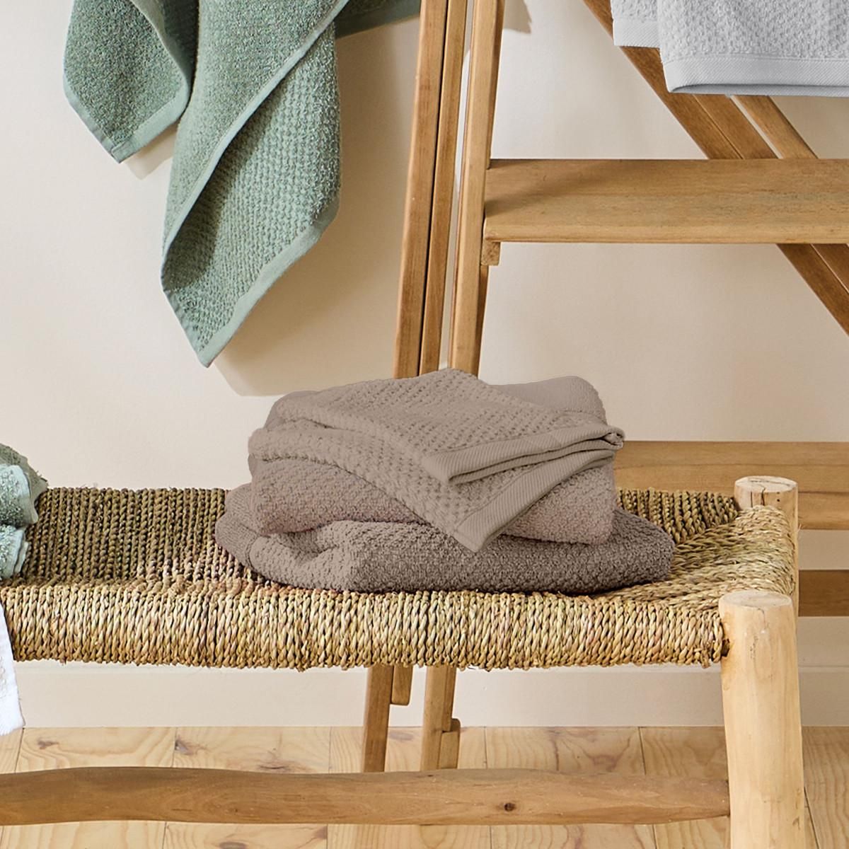 GUY LEVASSEUR Lot 2 serviettes de bain et 2 gants de toilette