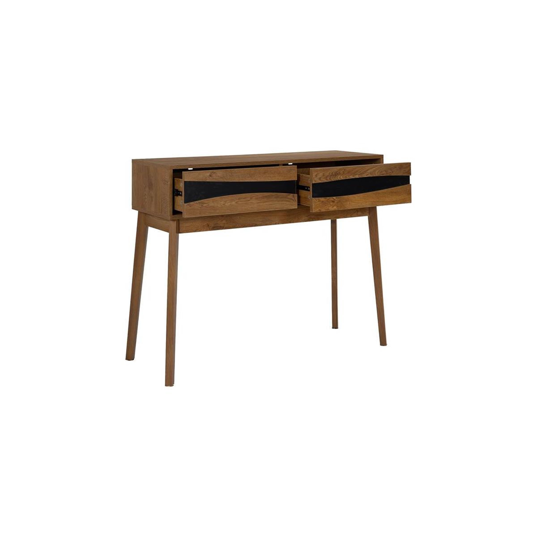 Voir la diapositive 3 : The Home Deco Factory Console 2 Tiroirs  Forest  100cm Marron