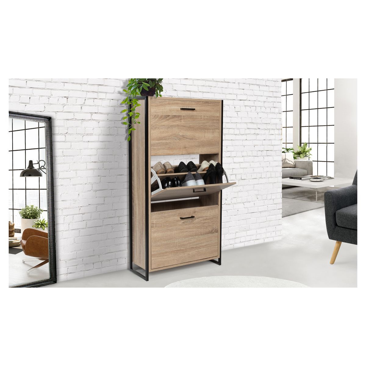 Meuble chaussures 3 portes THEO