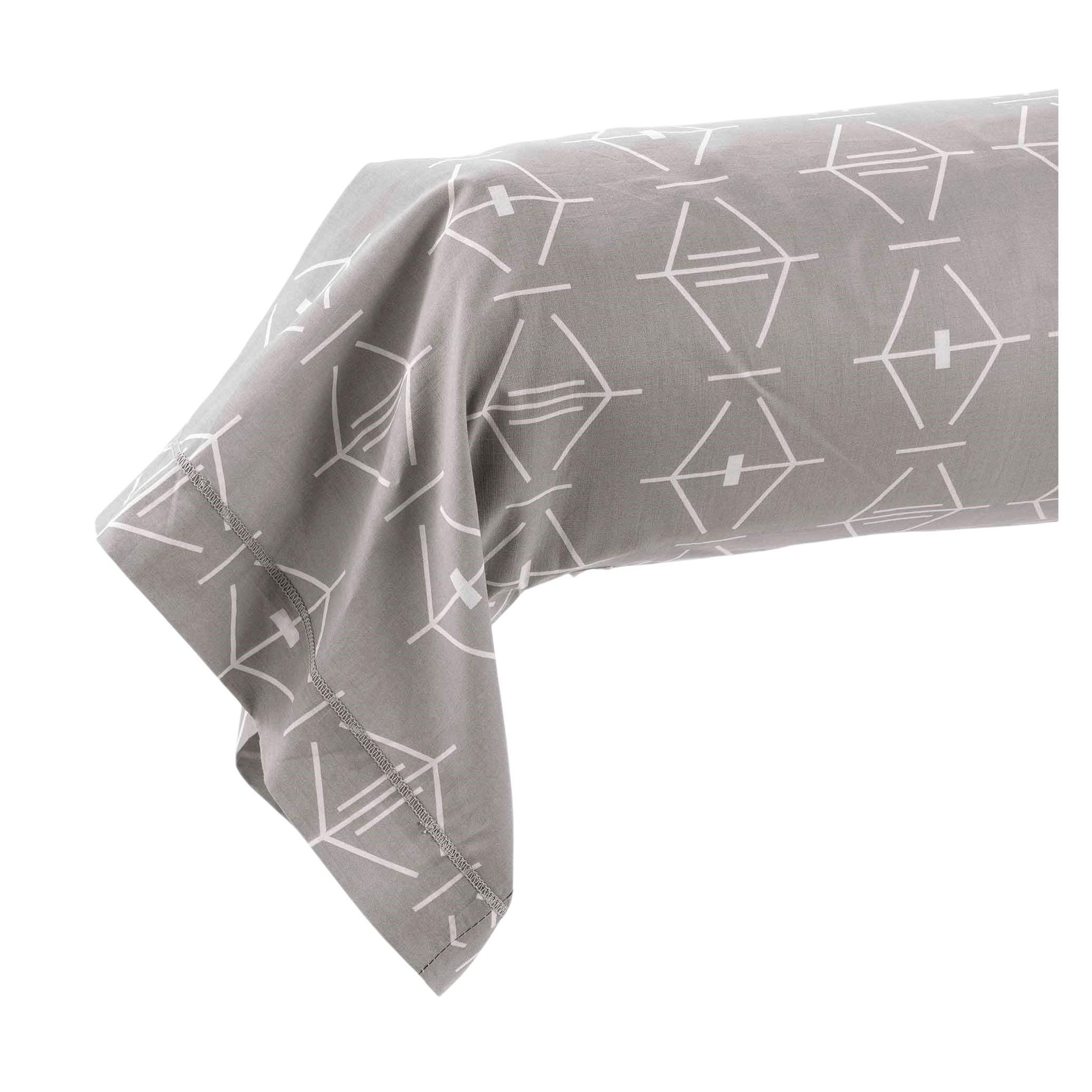 Eden Taie de traversin 85 x 185 cm aris geometrix naturel. Coloris disponibles : Beige