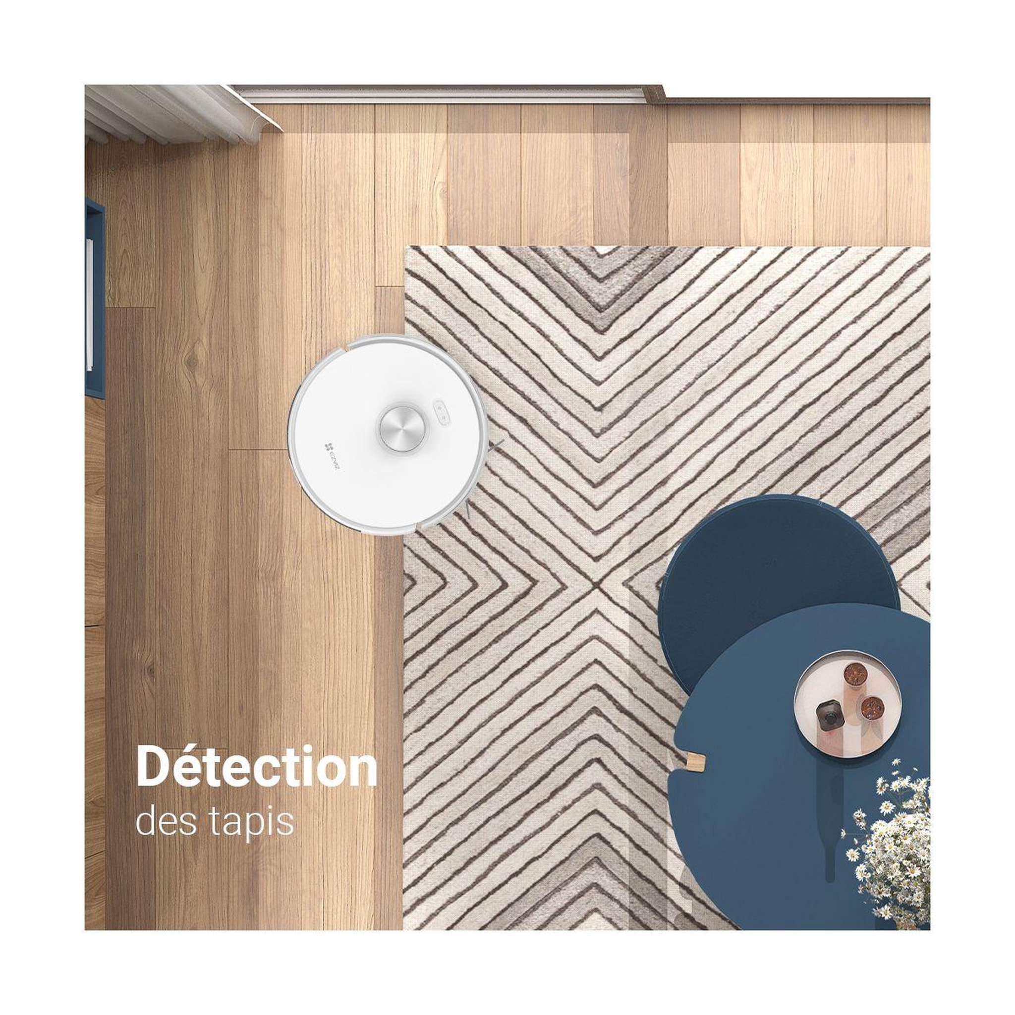 Voir la diapositive 2 : EZVIZ Aspirateur robot RE5