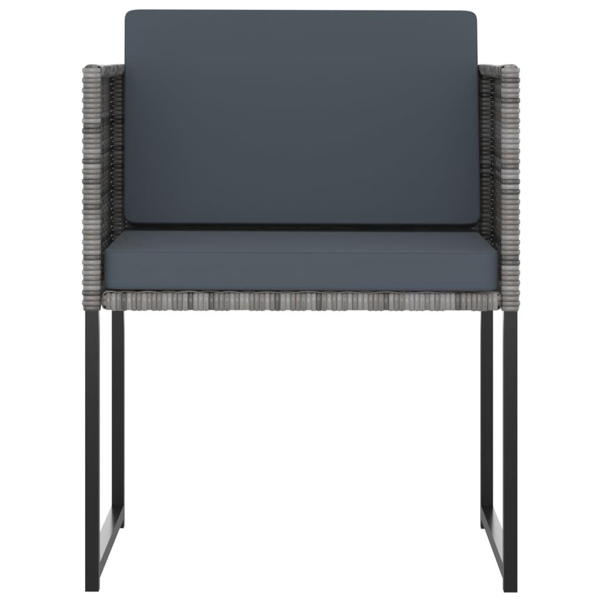 Voir la diapositive 4 : VIDAXL Ensemble a manger de jardin coussins 11 pcs Resine tressee Gris