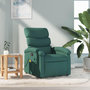 Voir la diapositive 1 : VIDAXL Fauteuil de massage inclinable Vert fonce Tissu