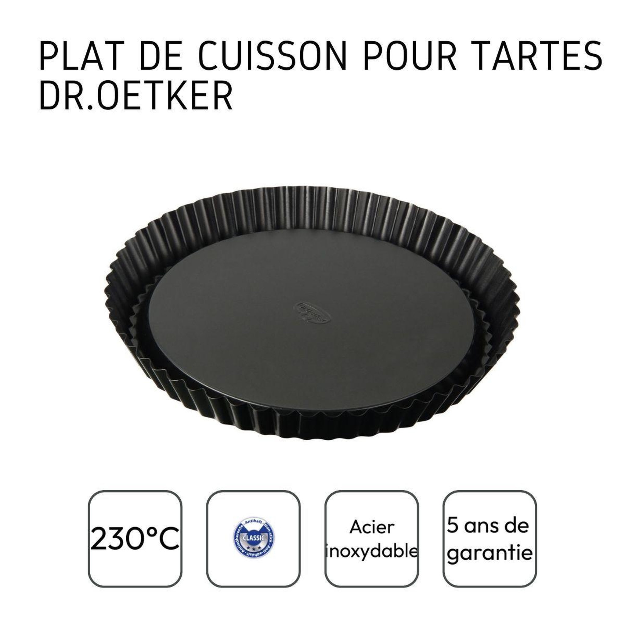 Voir la diapositive 4 : DR.OETKER Lot de 2 moules à tarte renversée 28 cm dr.oetker tradition