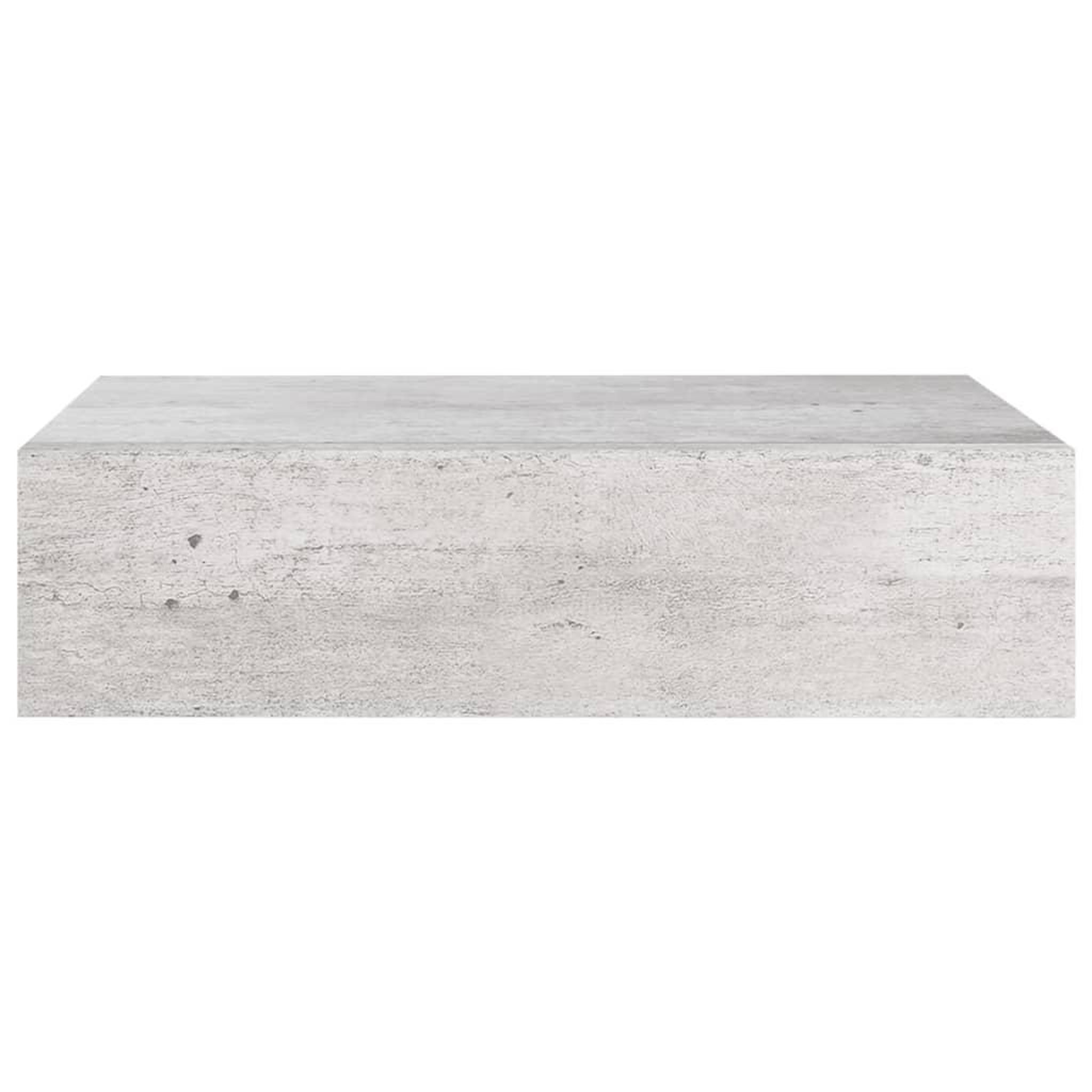 Voir la diapositive 5 : VIDAXL Etageres a tiroir murales 2 pcs Gris beton 40x23,5x10 cm MDF