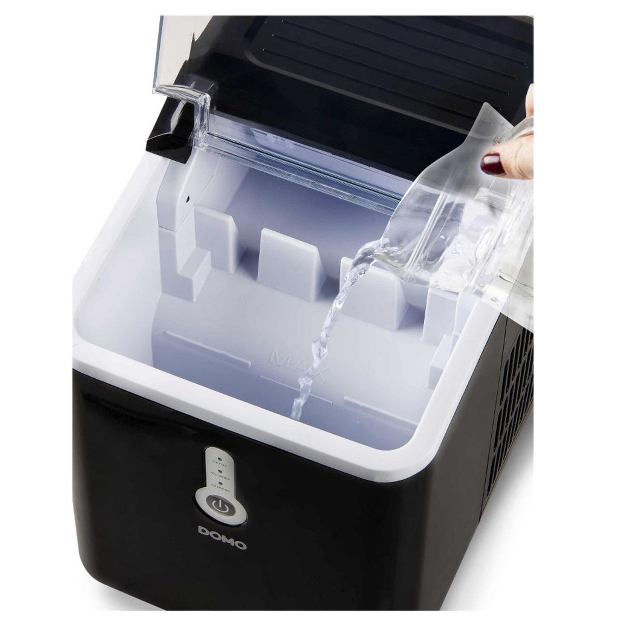 Voir la diapositive 4 : Domo Machine à glaçons 120w 12kg/24h noir - do9220ib