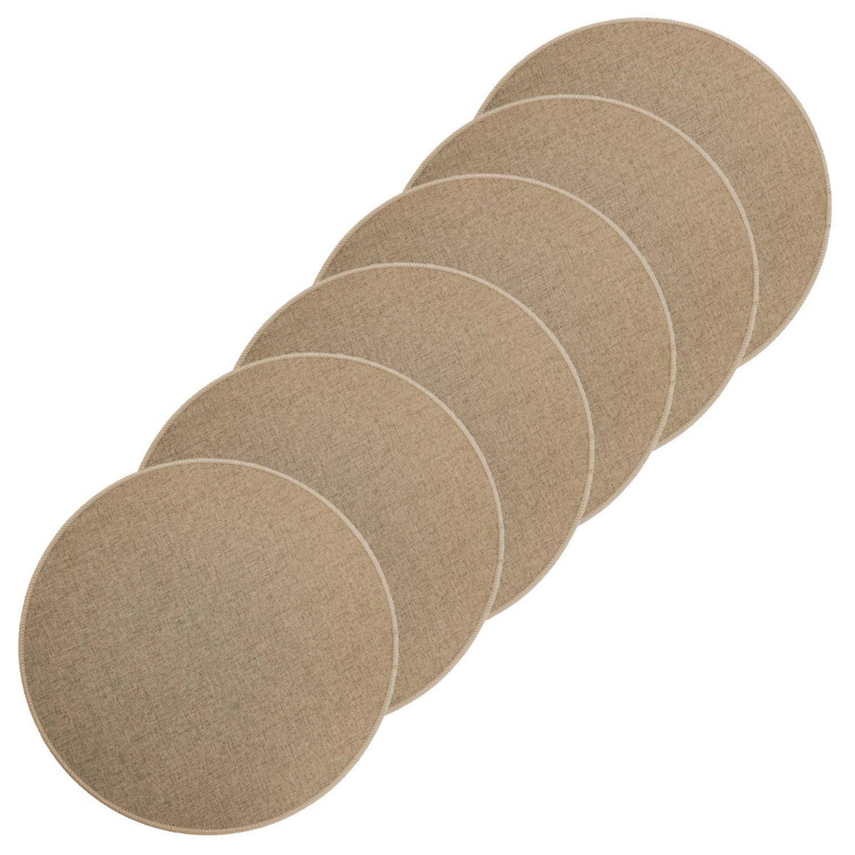 Douceur d'Intérieur Lot de 6 sets de table tissés antidérapants