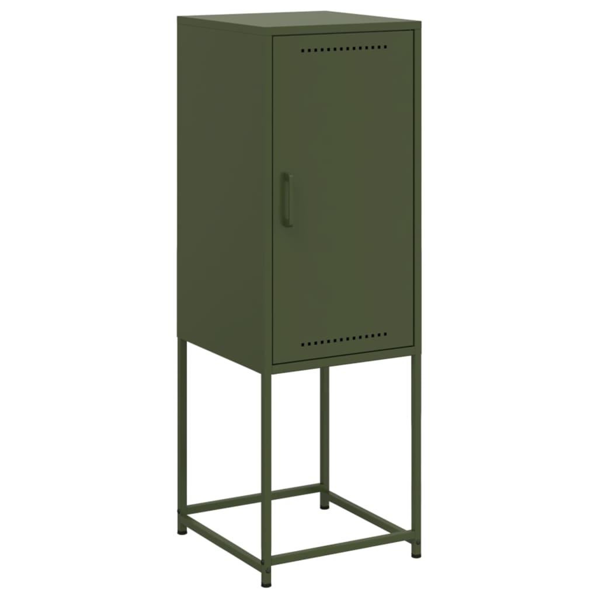 Voir la diapositive 2 : VIDAXL Buffet vert olive 36x39x107 cm acier