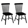 Voir la diapositive 1 : ATMOSPHERA Lot de 2 Chaises en Bois  Isabel  87cm Noir